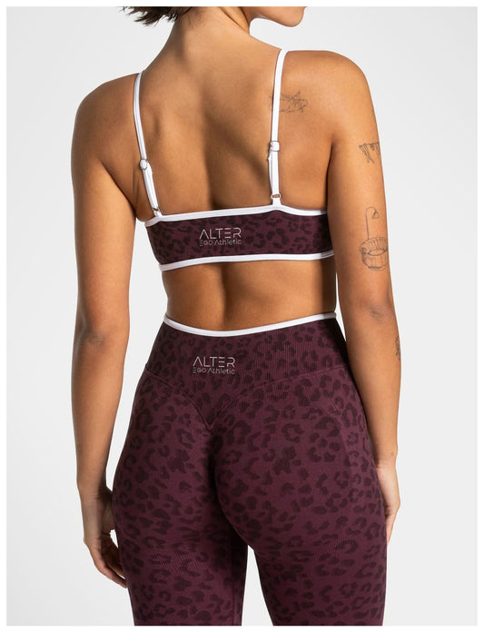 Leopard print sports bra