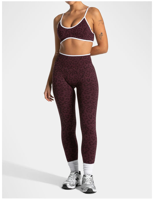 Leopard print sports bra